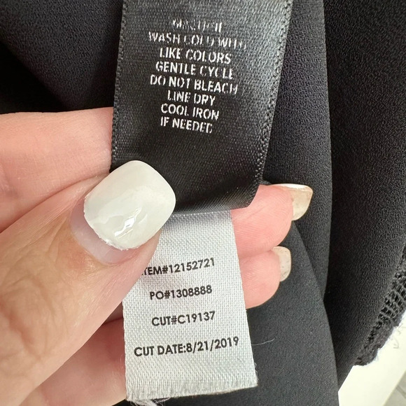 Torrid Black Georgette Lace Sleeve Blouse Plus Size 3XL - Picture 11 of 12